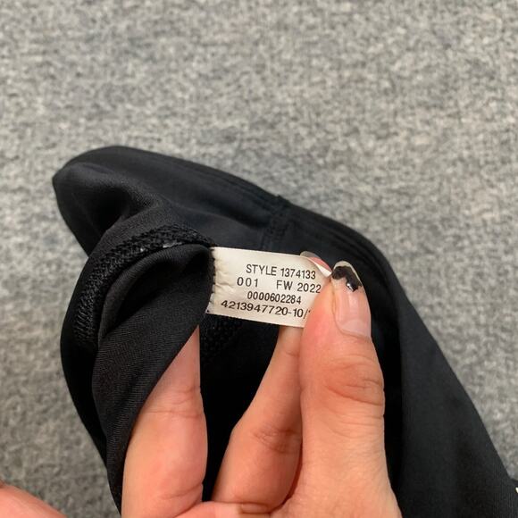 Under Armour Leggings Womens S Small Black White HeatGear Spellout Logo Sides - Picture 6 of 10